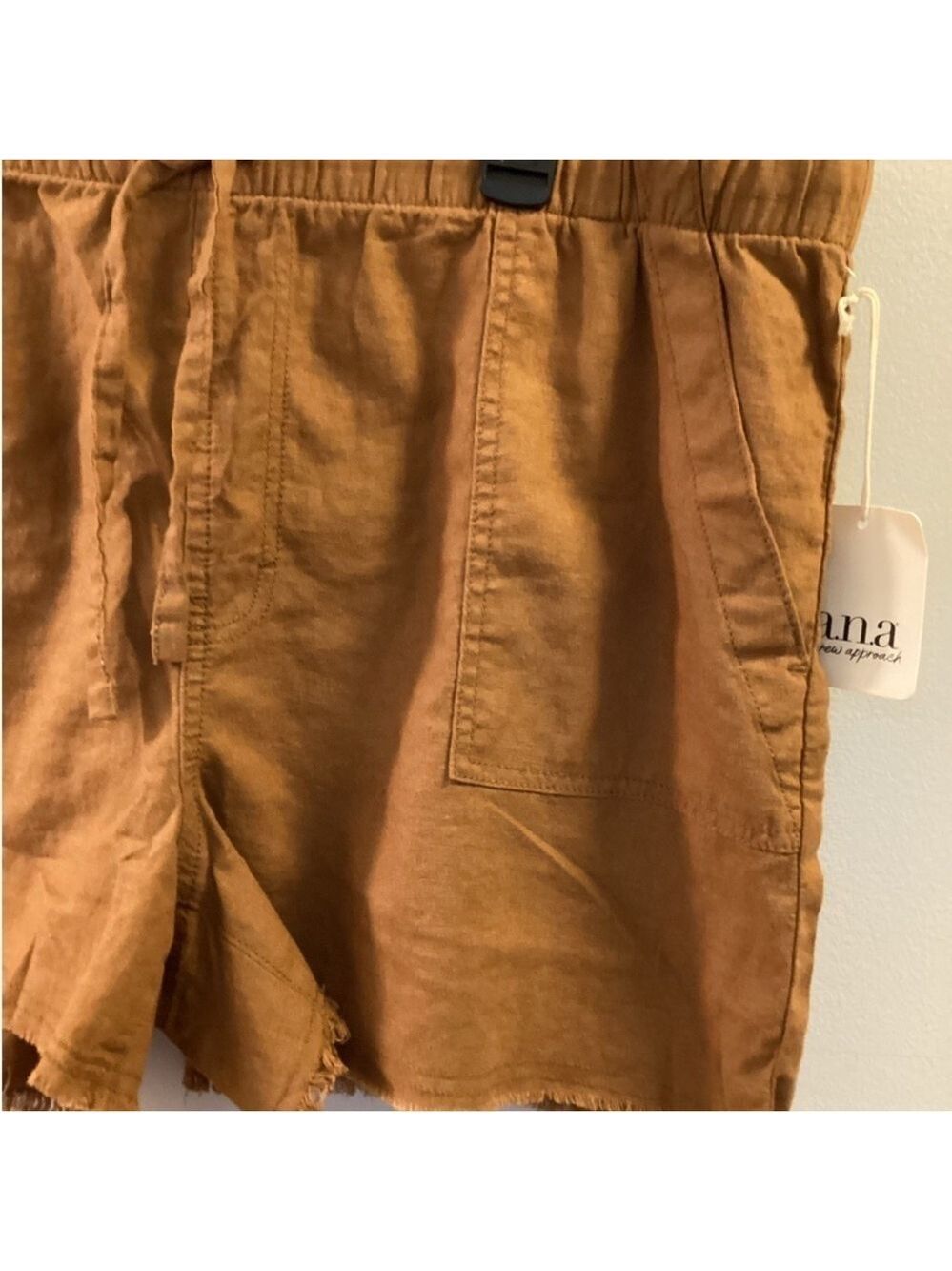 a.n.a. A New Approach brown pull on drawstring waist shorts Woman’s XL - Picture 8 of 11